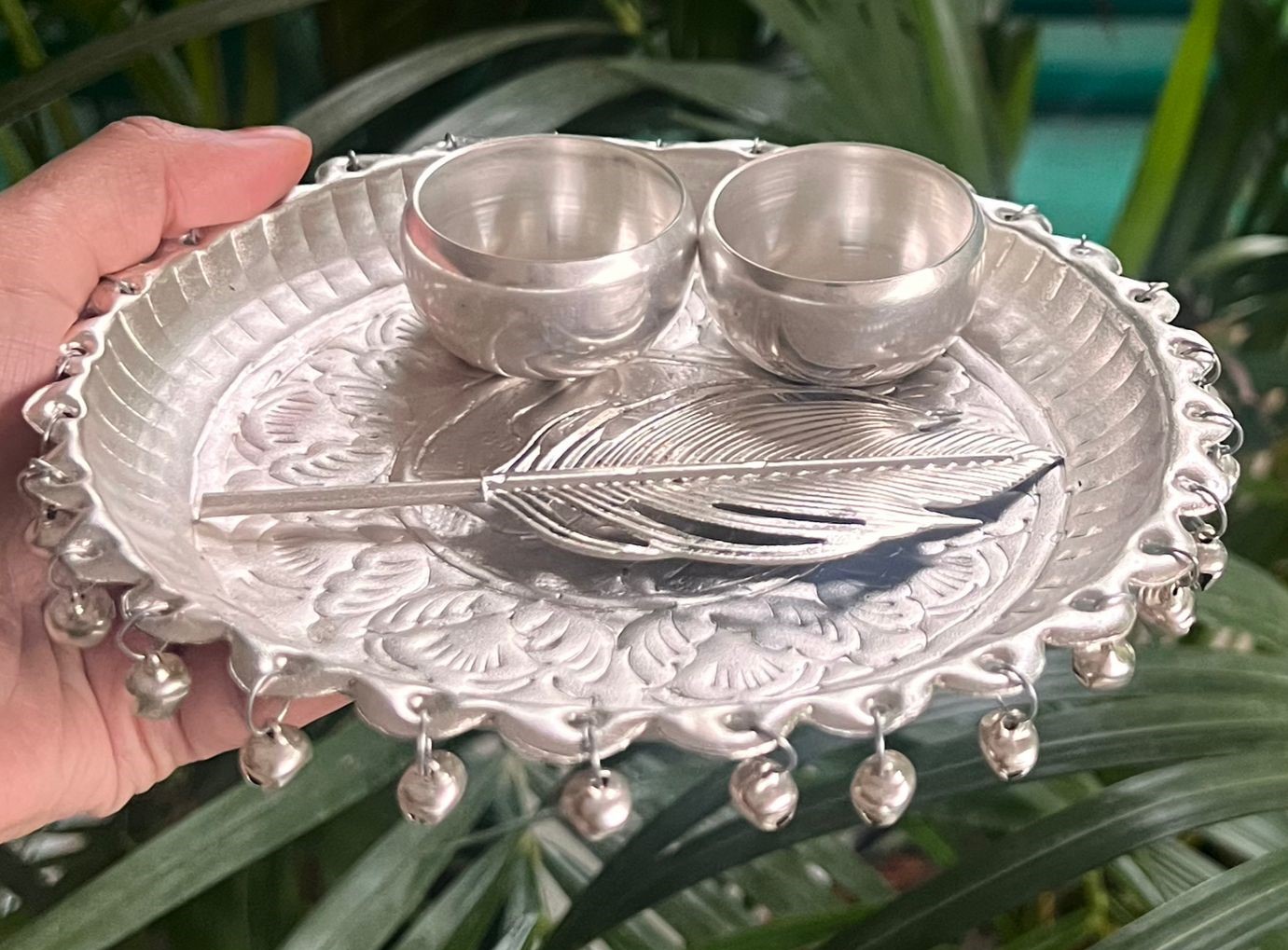 MpSh004350_ Pooja thali Beautiful set with tilak stick_Rs.400